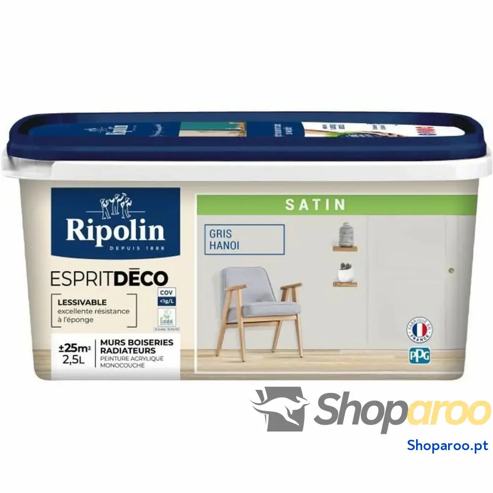 Tinta acrílica Ripolin Cinzento Escuro 250 ml