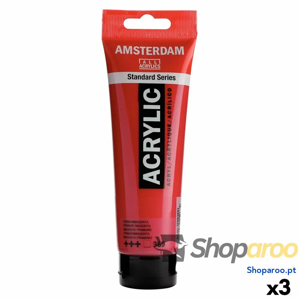 Tinta acrílica Talens Amsterdam Magenta 120 ml (3 Unidades)
