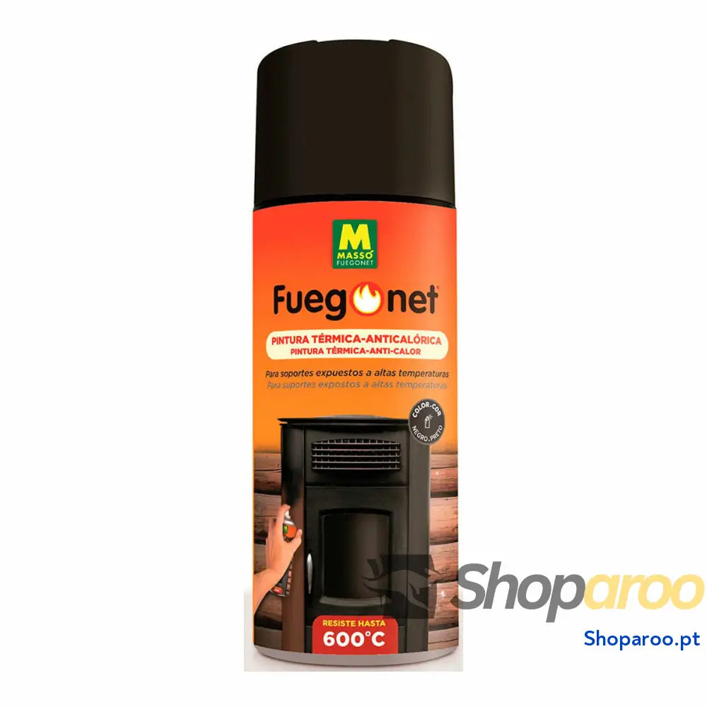 Tinta Anticalórica Massó Fuegonet Spray Preto 400 ml