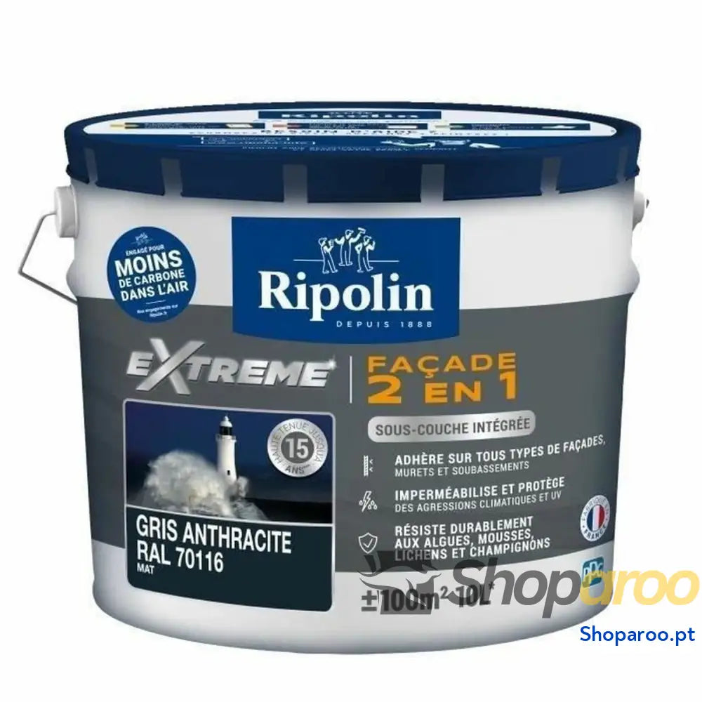 Tinta de Primário Ripolin Cinzento Mate 10 L