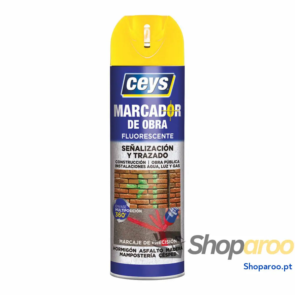Tinta em spray Ceys Amarelo 500 ml Fluorescente