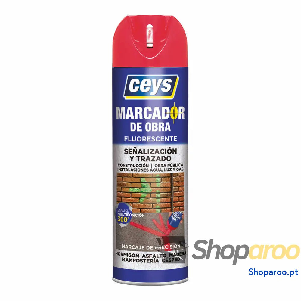 Tinta em spray Ceys Vermelho 500 ml Fluorescente