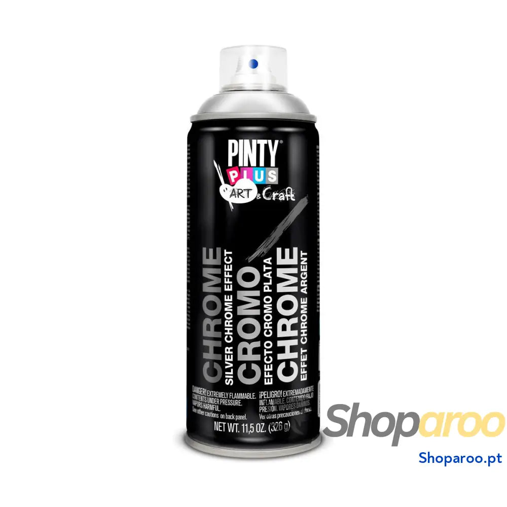 Tinta em spray Pintyplus Art & Craft C150 Cromo 400 ml Prateado