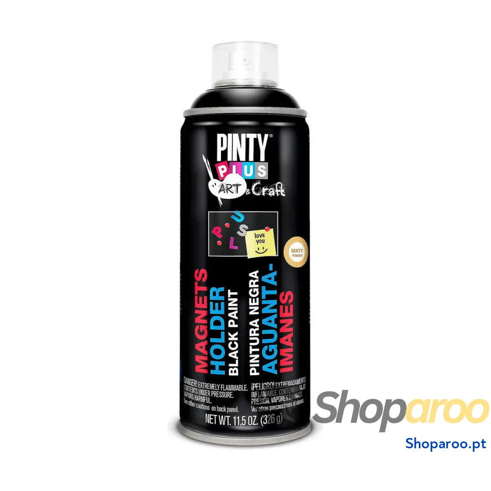 Tinta em spray Pintyplus Art & Craft PI104 Preto Magnética