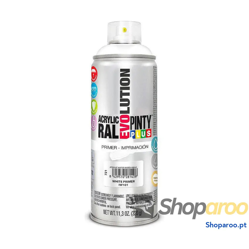 Tinta em spray Pintyplus Evolution IW101 320 ml Impressão Base de água Branco
