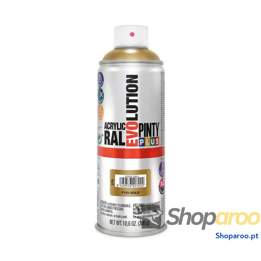 Tinta em spray Pintyplus Evolution P151 400 ml Ouro