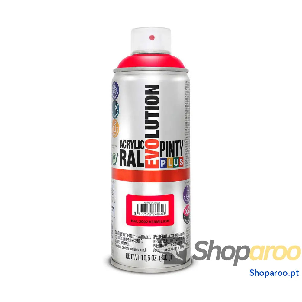 Tinta em spray Pintyplus Evolution RAL 2002 400 ml Vermilion