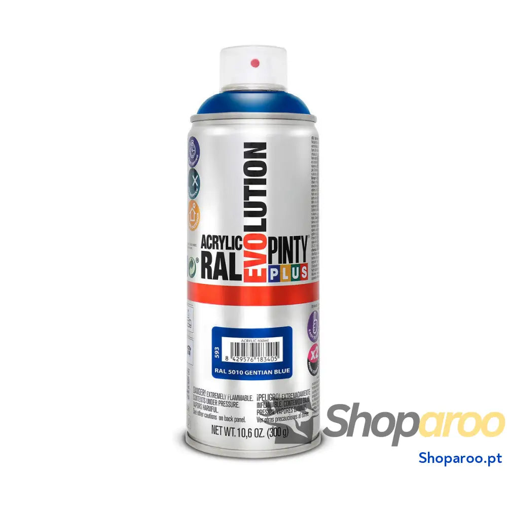 Tinta em spray Pintyplus Evolution RAL 5010 400 ml Gentian Blue