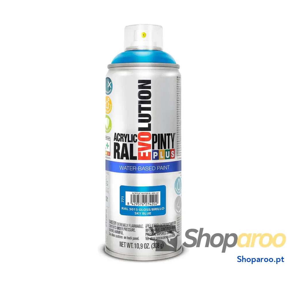 Tinta em spray Pintyplus Evolution RAL 5015 Base de água Sky Blue 400 ml