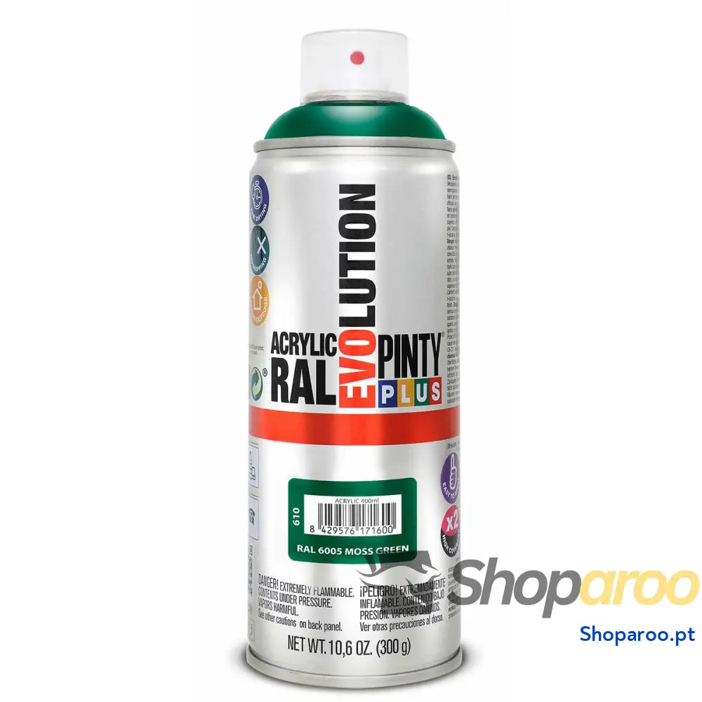 Tinta em spray Pintyplus Evolution RAL 6005 400 ml Moss Green