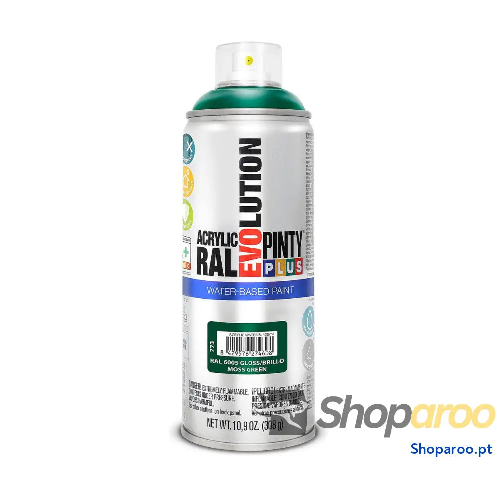 Tinta em spray Pintyplus Evolution RAL 6005 Base de água Moss Green 400 ml