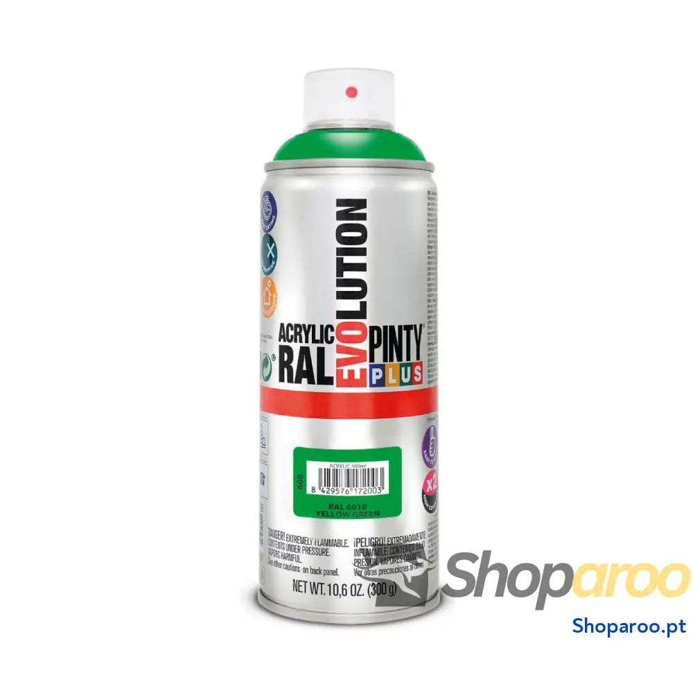 Tinta em spray Pintyplus Evolution RAL 6018 400 ml Yellow Green
