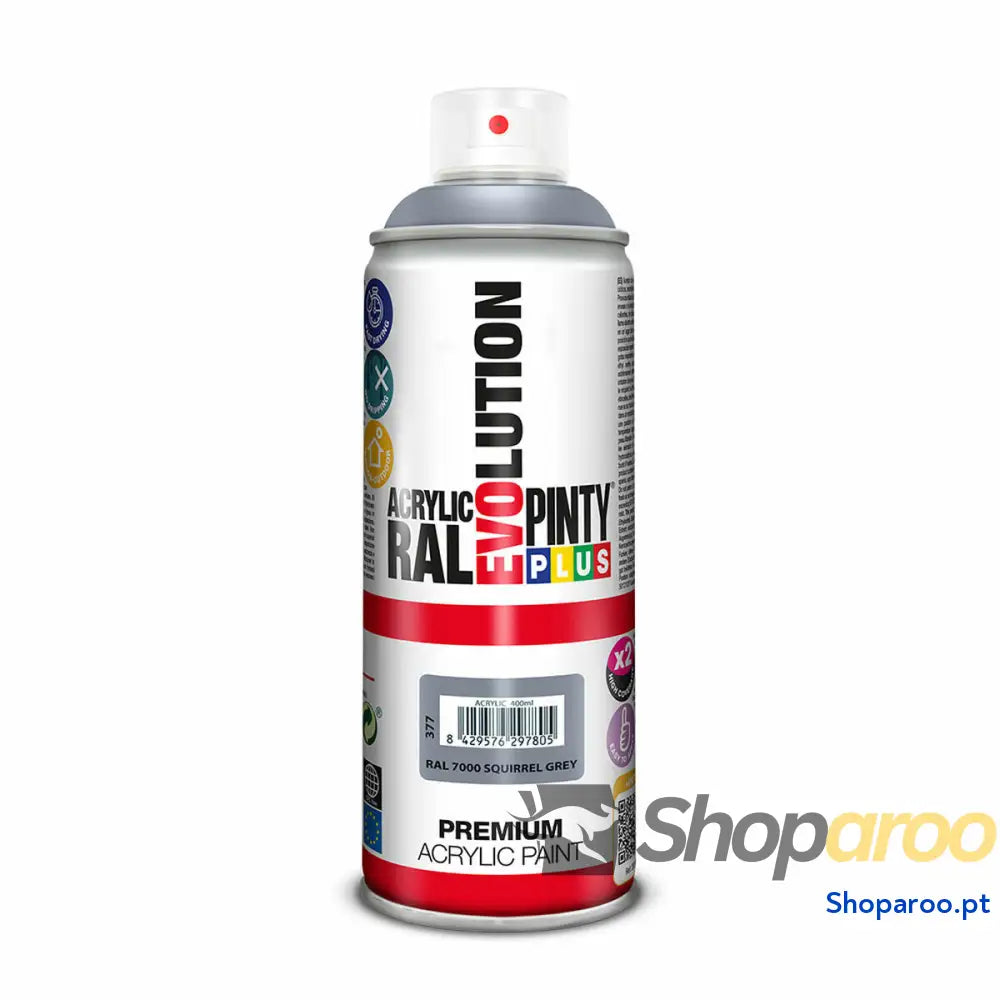 Tinta em spray Pintyplus Evolution RAL 7000 Cinzento squirrel 400 ml