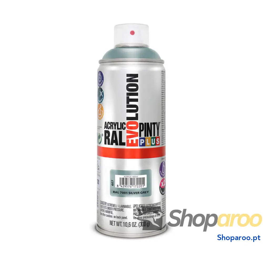 Tinta em spray Pintyplus Evolution RAL 7001 400 ml Silver Grey