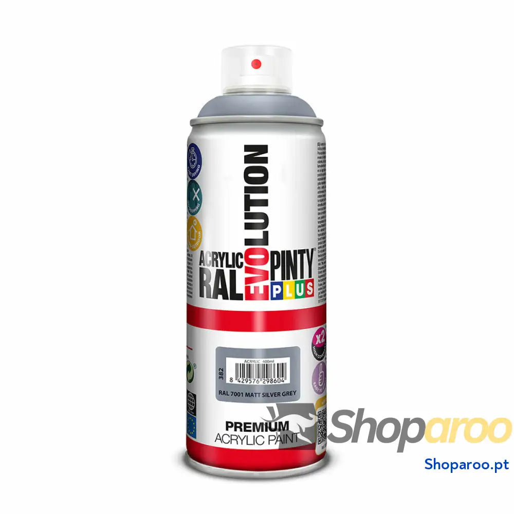 Tinta em spray Pintyplus Evolution RAL 7001 Cinzento Prateado 400 ml Mate