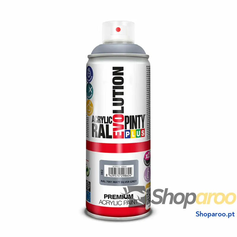 Tinta em spray Pintyplus Evolution RAL 7001 Cinzento Prateado 400 ml Mate