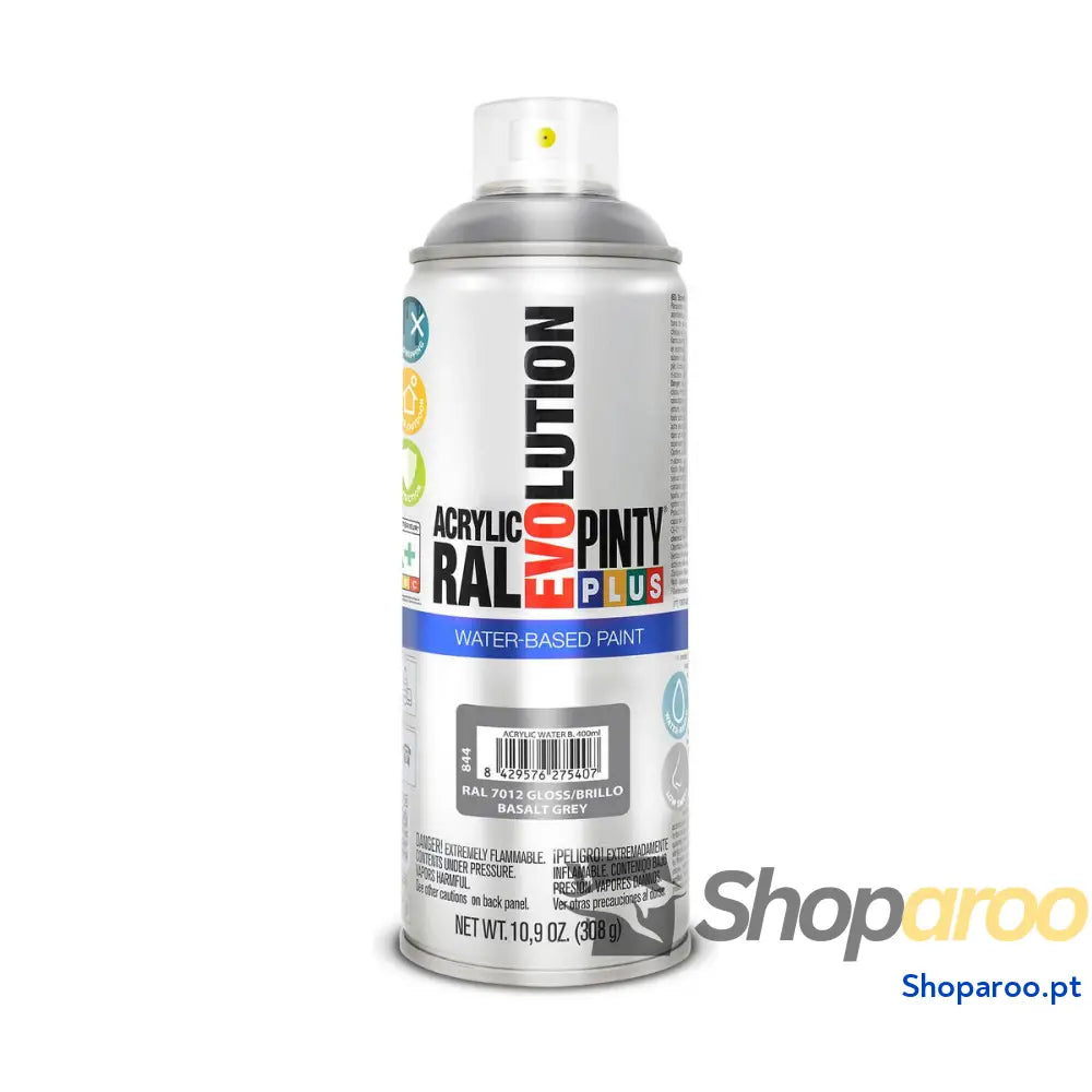 Tinta em spray Pintyplus Evolution RAL  7012 400 ml Base de água Basalt Grey