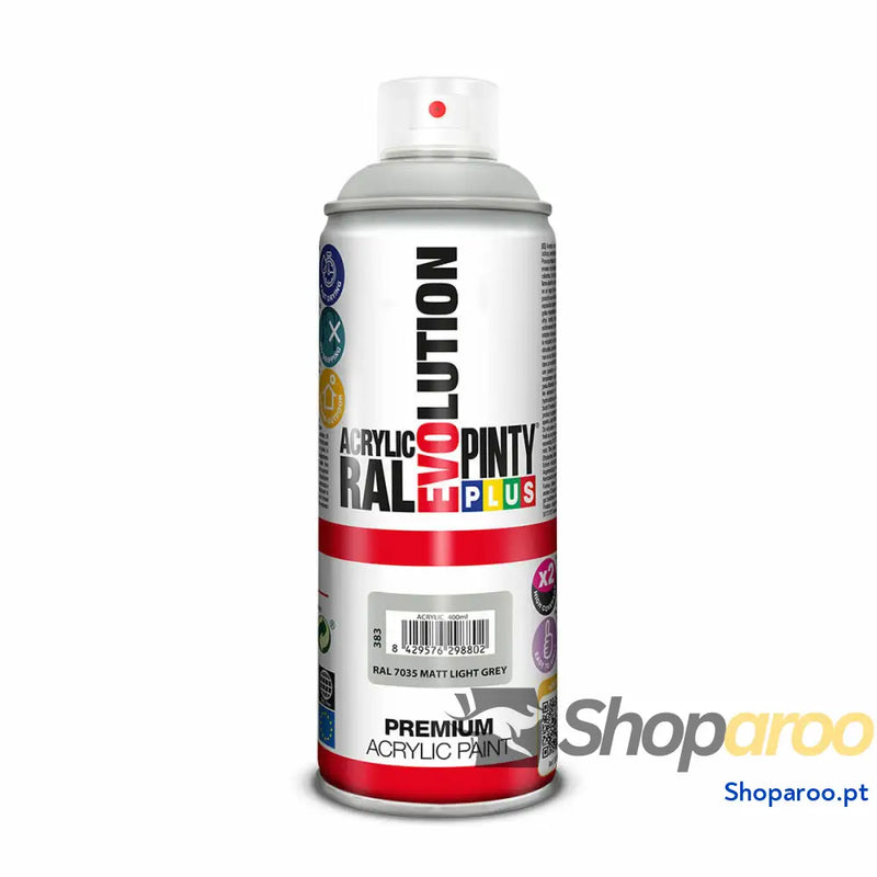 Tinta em spray Pintyplus Evolution RAL 7035 Cinzento claro 400 ml Mate