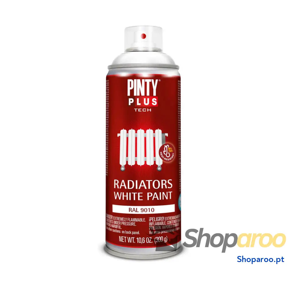 Tinta em spray Pintyplus Tech RAL 9010 400 ml Radiador Branco
