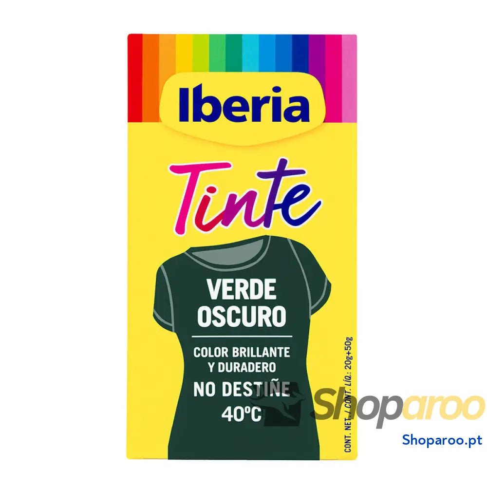 Tinta para Roupa Tintes Iberia 40º C Verde escuro