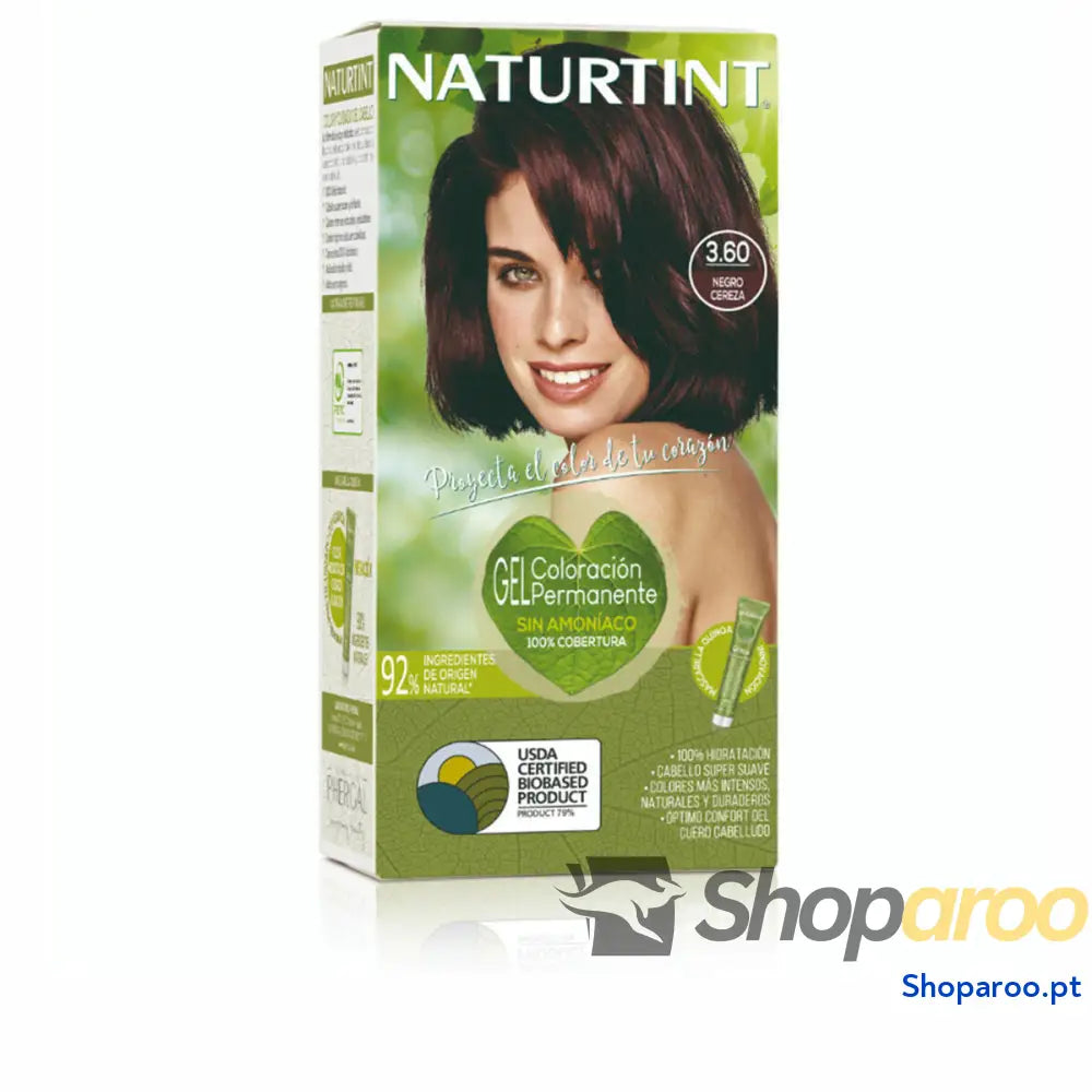 Tinta Permanente Naturtint NATURTINT COLORACIÓN 3.60-Negro Cereza 170 ml