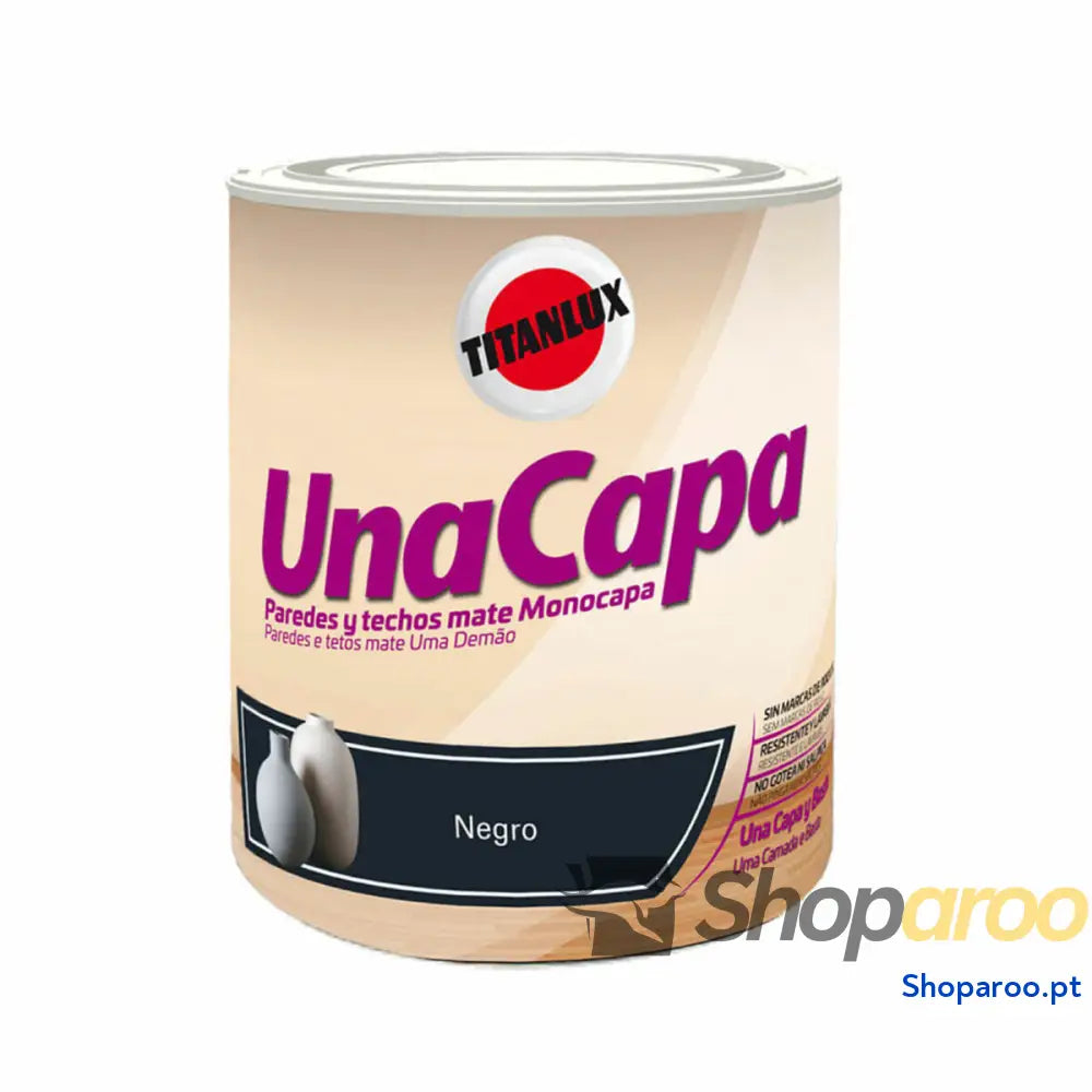 Tinta Plástica Titanlux Preto 750 ml