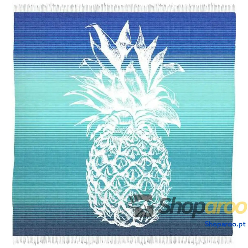 Toalha de Praia Secaneta Fouta 170 x cm Duplo Abacaxi