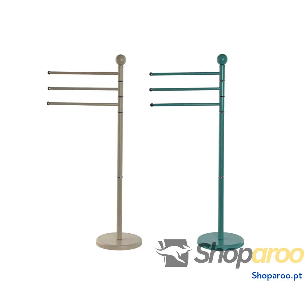 Toalheiro de Pé Home ESPRIT Bege Turquesa Metal 43 x 22 90 cm 2 Unidades