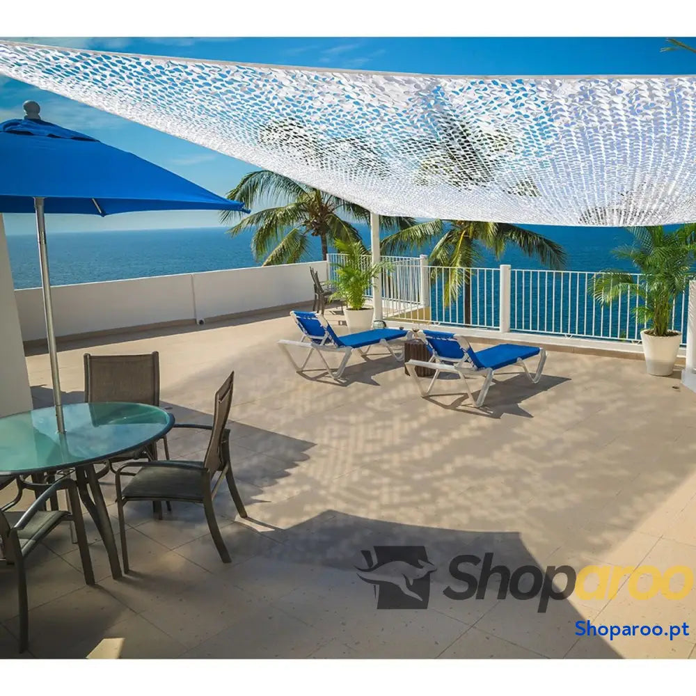 Toldo de Sombreamento Retangular Faura Branco 3 x 4 m Reversível Camuflagem
