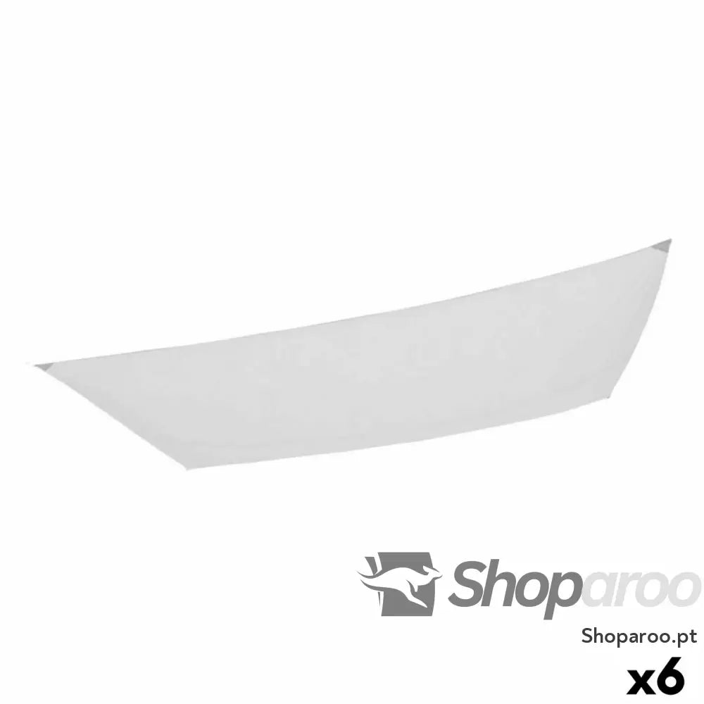 Toldo de vela Aktive Branco 200 x 0,5 x 300 cm Retangular (6 Unidades)