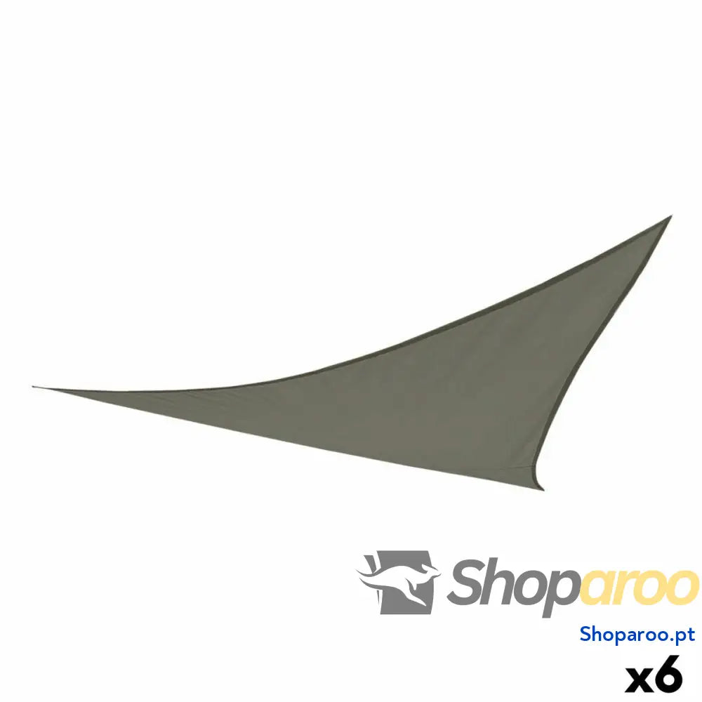 Toldo de vela Aktive Cinzento 360 x 0,5 x 360 cm Triangular (6 Unidades)