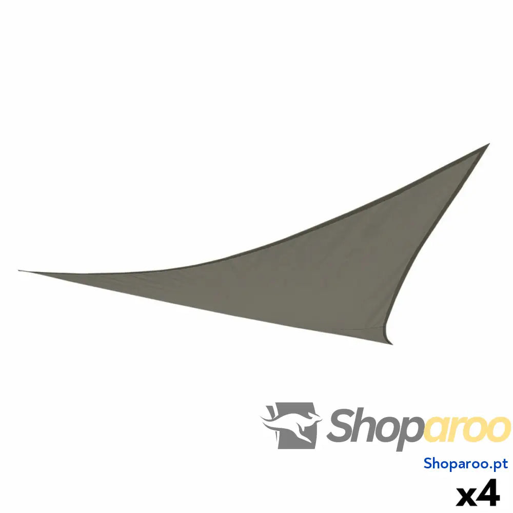 Toldo de vela Aktive Cinzento 500 x 0,5 x 500 cm Triangular (4 Unidades)