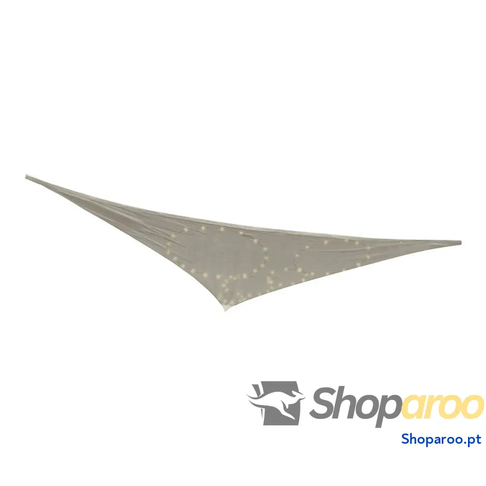 Toldo de vela Cinzento 3 x 3 x 3 m Leve LED Exterior Solar Toldo