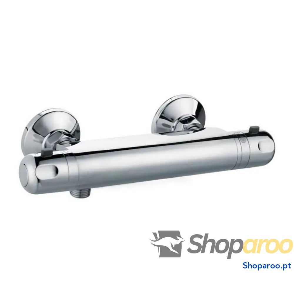 Torneira de comando duplo Rousseau Volga 2 Cinzento Latão 15 cm Duche