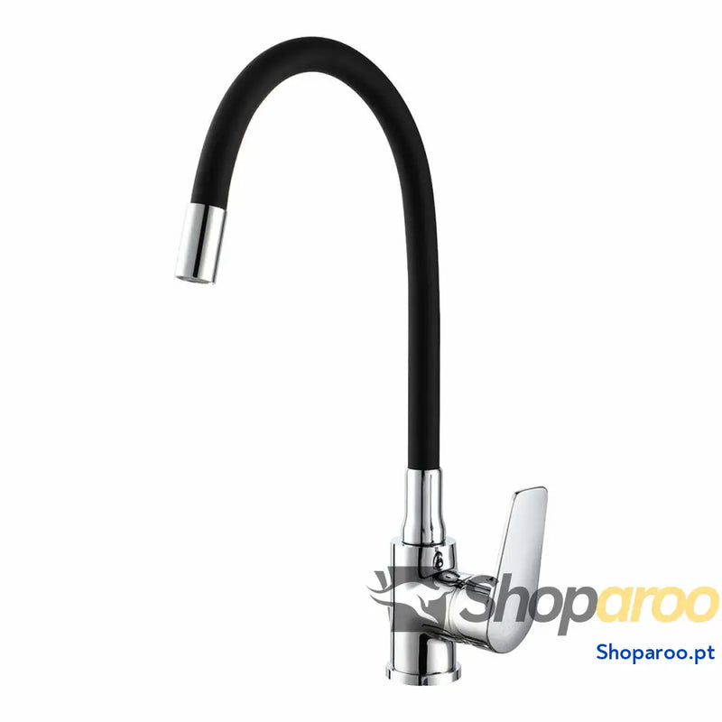 Torneira Monocomando EDM 01155 Baiona Preto Latão Zinco Flexível Cozinha