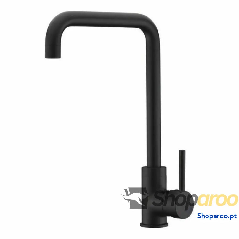 Torneira Monocomando Rousseau 4060480 Preto Aço inoxidável Latão Retangular
