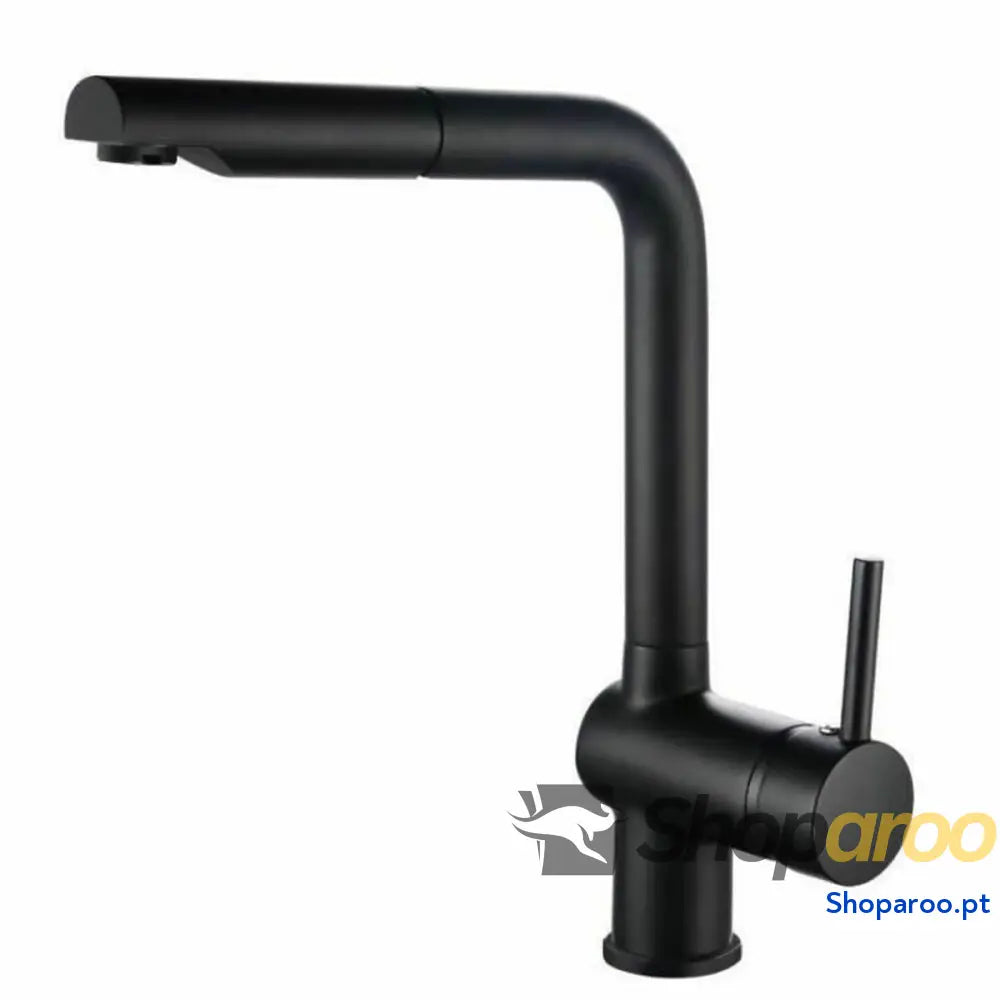 Torneira Monocomando Rousseau 4060541 Preto Aço inoxidável Latão Retangular