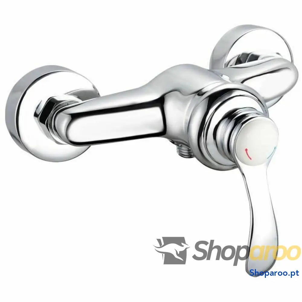 Torneira Monocomando Rousseau Byron Cinzento Chrome Metal Latão 15 cm Duche