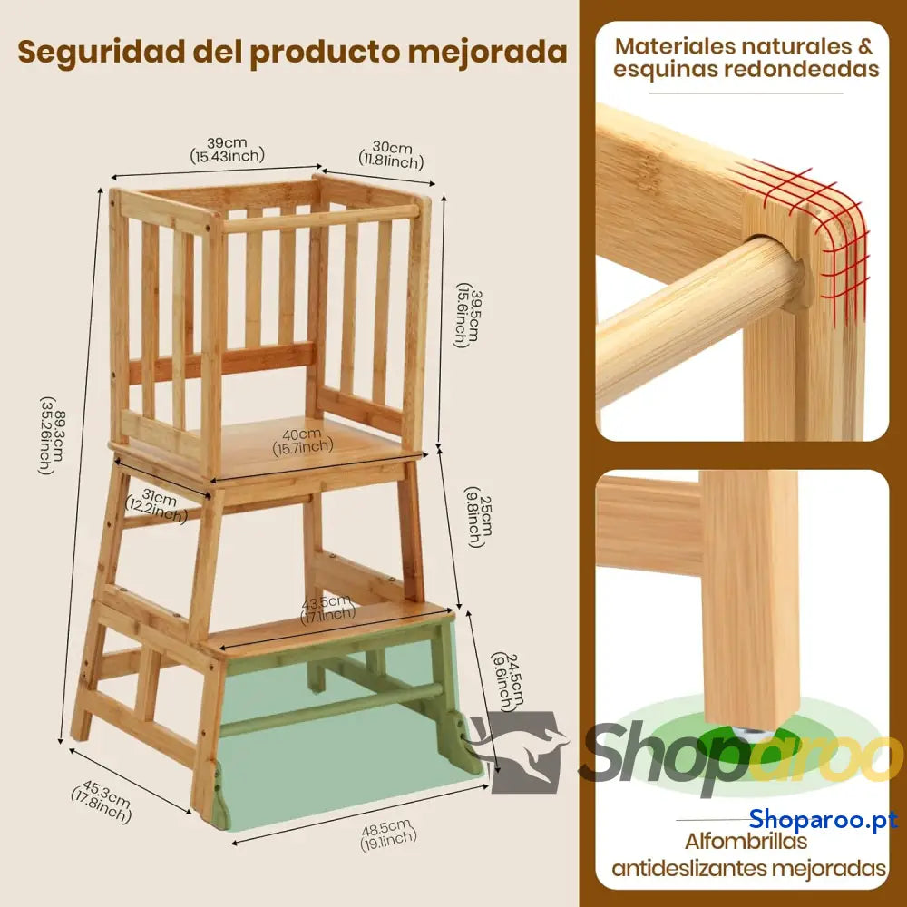 Torre de aprendizagem desde 18 meses torre para crianças proteção anti virar e barra segurança casa banho quarto