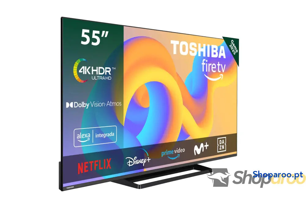 TOSHIBA 50UV2363DG Smart TV 4K UHD de 50’’ sem moldura com HDR10 Dolby Audio compatível Alexa e Google Assistant