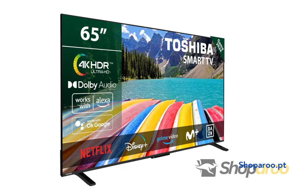 TOSHIBA 50UV2363DG Smart TV 4K UHD de 50’’ sem moldura com HDR10 Dolby Audio compatível Alexa e Google Assistant