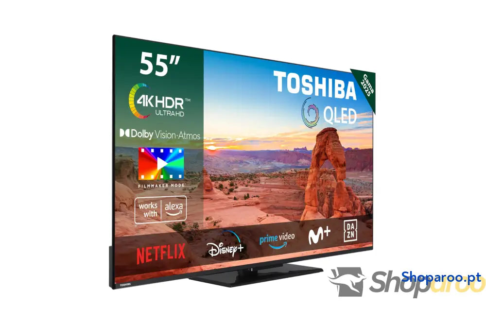 TOSHIBA 50UV2363DG Smart TV 4K UHD de 50’’ sem moldura com HDR10 Dolby Audio compatível Alexa e Google Assistant