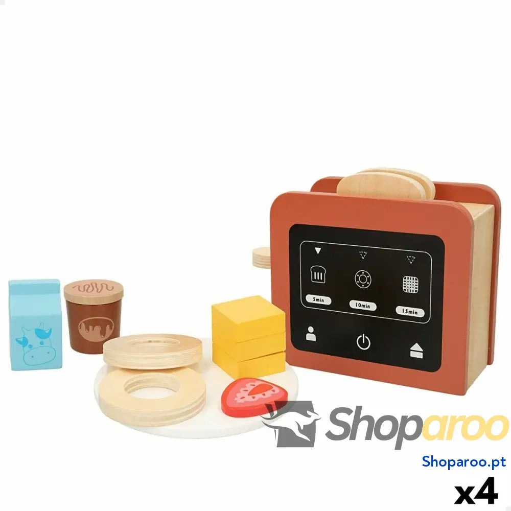 Tostadeira de brincar Woomax 10 Peças 18,5 x 12,5 x 7,5 cm (4 Unidades)