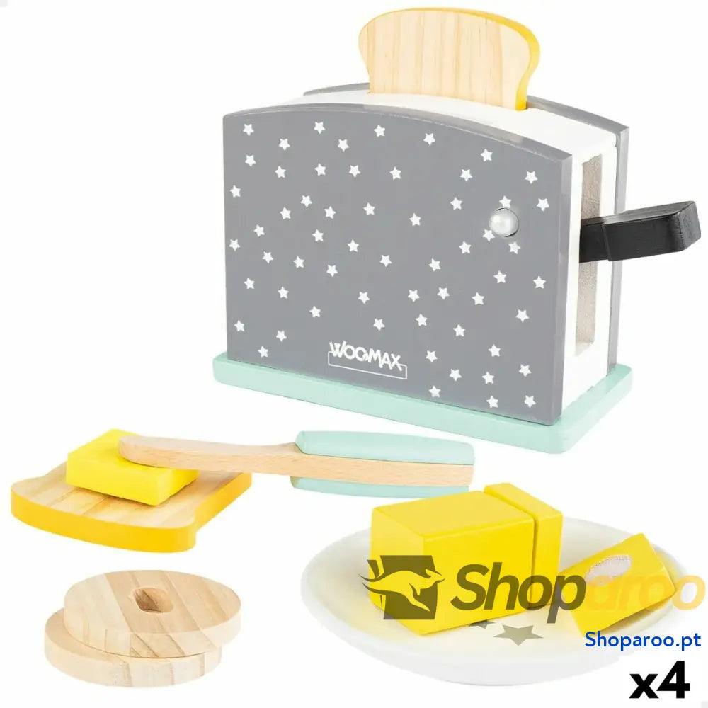 Tostadeira de brincar Woomax 8 Peças 19,5 x 12,5 x 8 cm (4 Unidades)