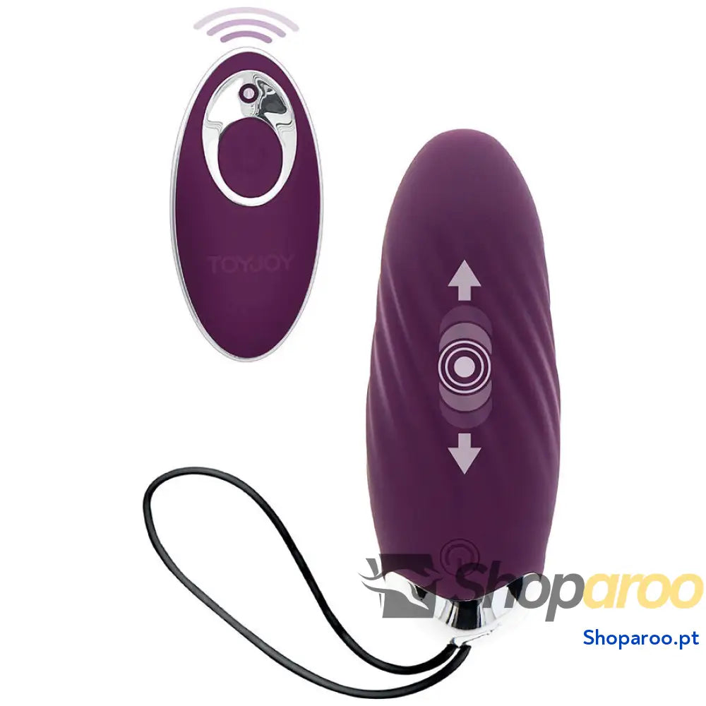 TOYJOY FELICIDADE KNOCK EGGSTAVAGANT VIBRADOR CONTROLE REMOTO ROXO