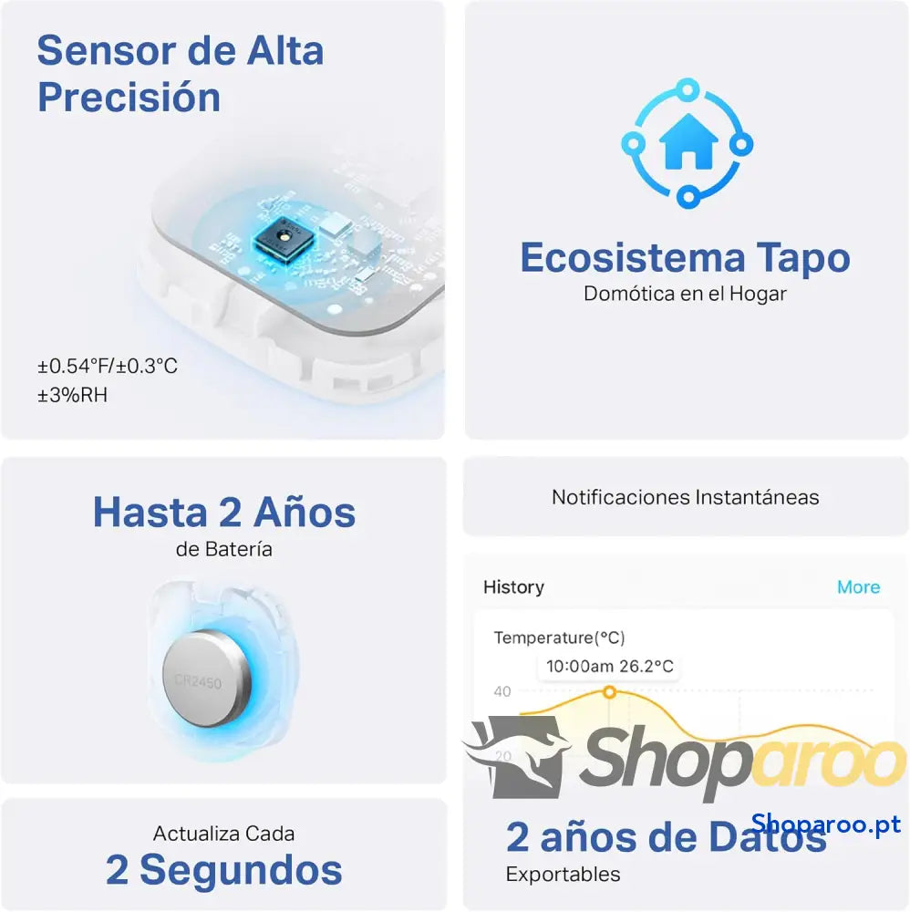 TP Link T310 Sensor de temperatura e humidade Wi Fi inteligente alta precisão controlo à distância bateria longa