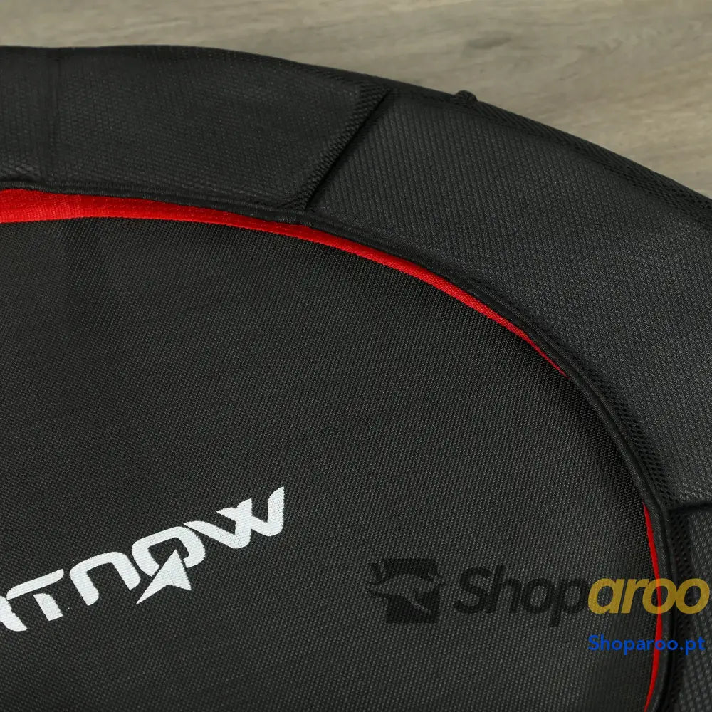 Trampolim Fitness Dobrável 102 cm Vermelho Estrutura Antiderrapante