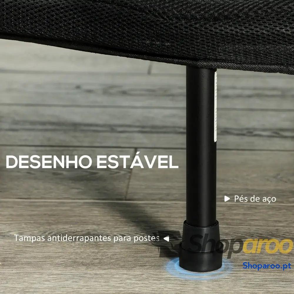 Trampolim Fitness Dobrável 102 cm Vermelho Estrutura Antiderrapante