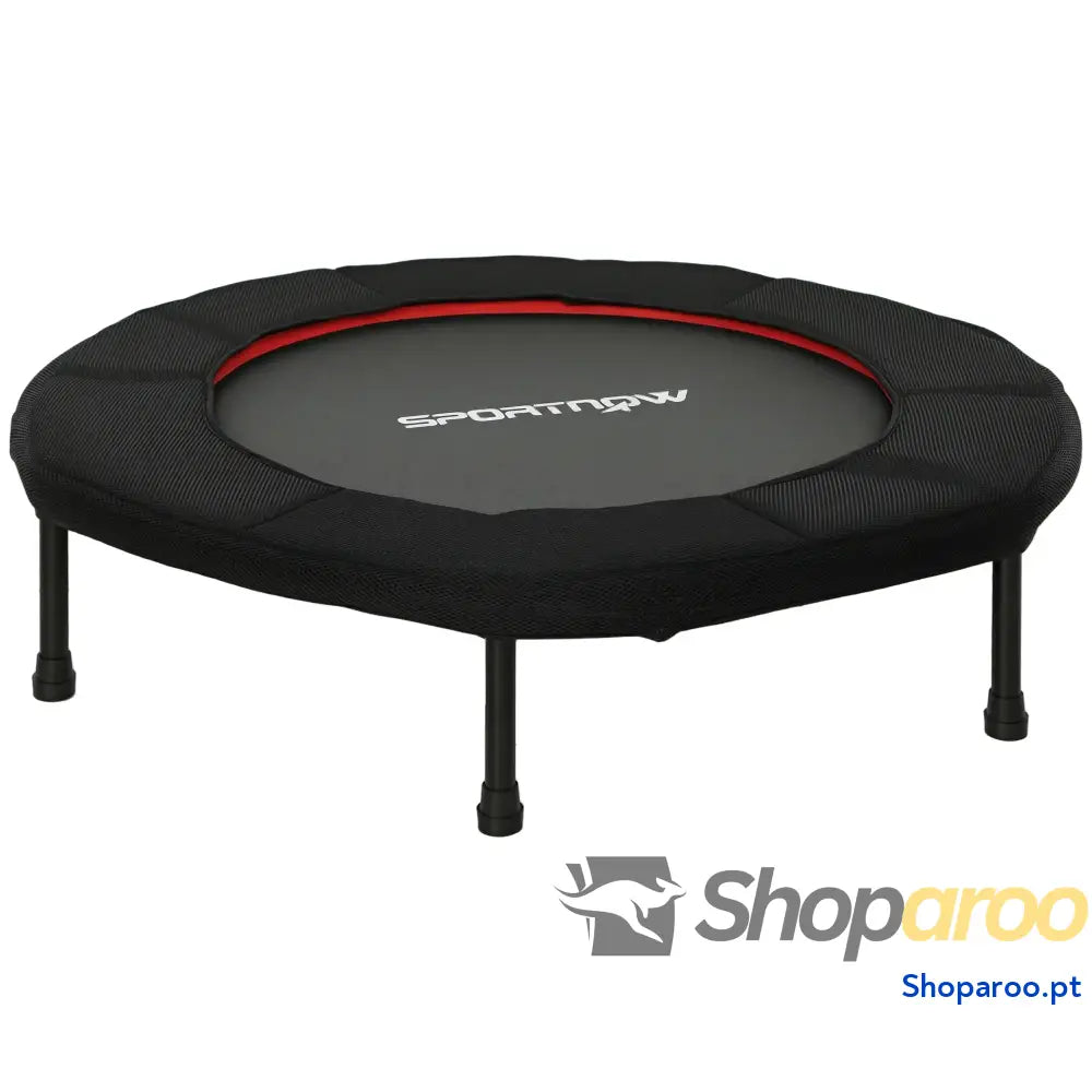 Trampolim Fitness Dobrável 102 cm Vermelho Estrutura Antiderrapante