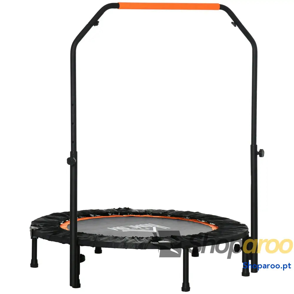 Trampolim Fitness Dobrável com Pega Ajustável em 4 Níveis